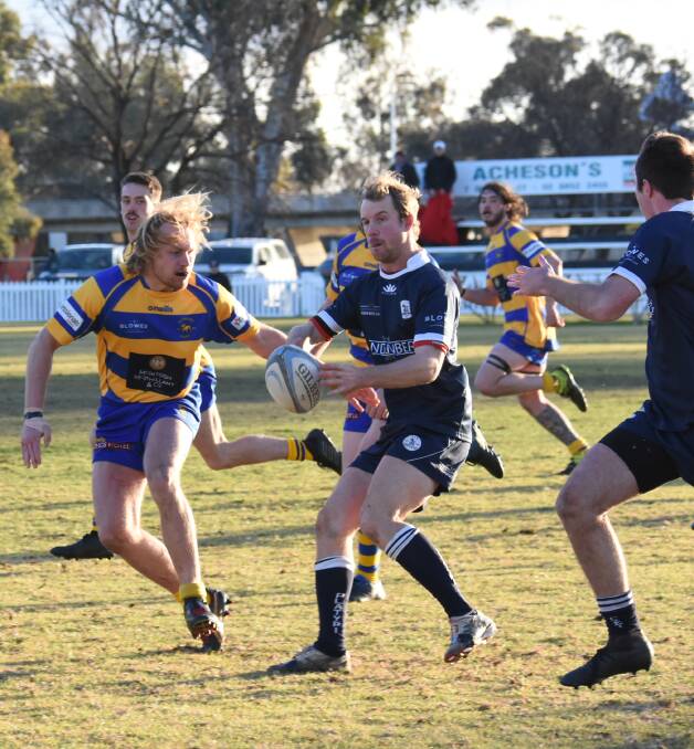 Henry Nash makes his way through Bathurst Bulldogs at Grinsted Oval. The Forbes first-graders face a must-win game this Saturday and supporters are urged to head on down to the club and back them into the finals. 