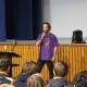 Sam Webb spoke to students from Forbes High School about breaking the burden of mental health.