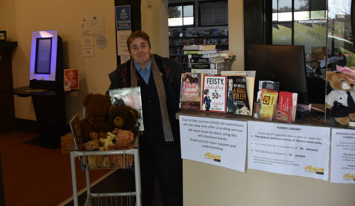  Forbes Librarian Bronwyn Clark is welcoming Library patrons back as they have re-opened the doors.