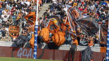 An near sell-out crowd watched the Giants beat St Kilda in Canberra last weekend. Picture by Gary Ramage