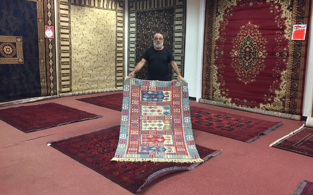 Variety: Antique Oriental Rugs owner, Solomon Sevinc is having his last ever rug sale in Forbes and welcomes every to come in and see what is on offer. Photo: Supplied.