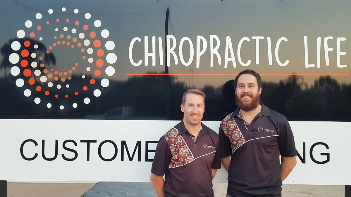 Top team: Dr Bernie Haberman and Chiropractic Life Director, Dr Adam McKenzie. Photo: Supplied.
