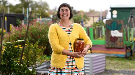 FROM GARDEN TO PLATE: Mara Ripani loves sharing her knowledge and passion for producing food and is running a fermenting workshop in partnership with Food Is Free. Picture: Adam Trafford 