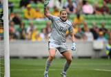 Teagan Micah is keen to make her mark in goals during the Matildas' two-game series in Canada. (James Ross/AAP PHOTOS)