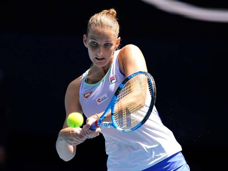 Second seed Karolina Pliskova has come out swinging at the Australian Open.