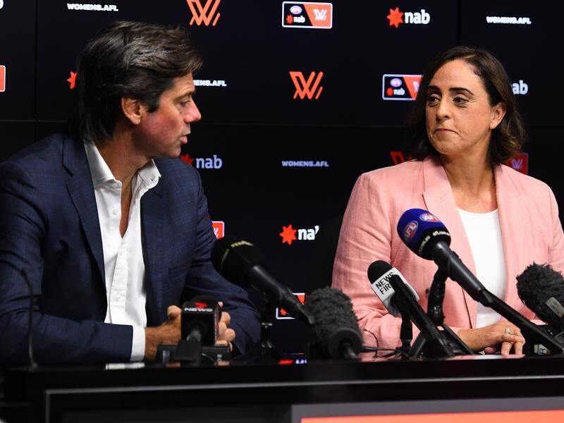 The AFL's Gillon McLachlan and Nicole Livingstone have confirmed AFLW expansion plans for 2023.
