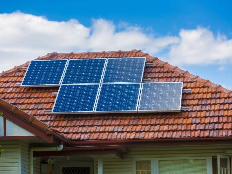 Many Queensland homeowners have already installed solar panels, such as on this home in Stafford.