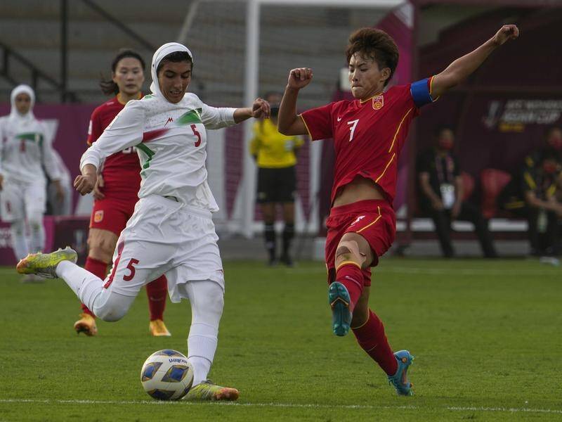 China and Iran played at the Women's Asian Cup amid news that hosts India had been thrown out.