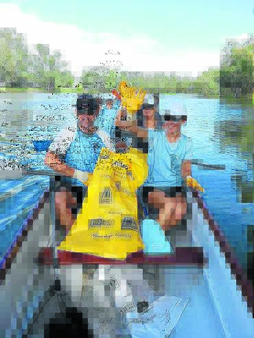 Forbes Dragon boaters participated in Clean Up Australia Day on Sunday. 