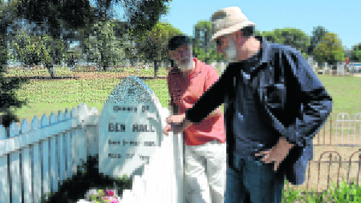 Professor Graham Seal with local Rob Willis at Ben Hall’s grave. Prof Seal reflects that the Lachlan is the “valley of legend”, inspiring writers of songs, poetry and stories that have stood the test of time. Could this be the folklore capital of Australia?