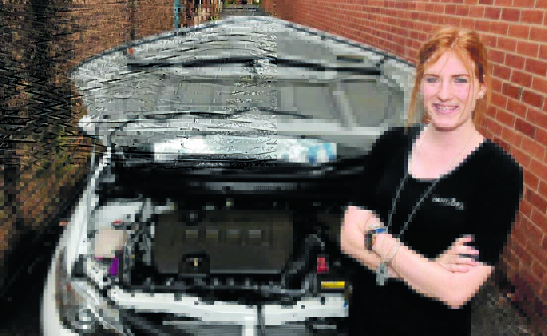 Grace Parker, who shared top position in NSW for the HSC / VET subject automotive studies, is the grand-daughter of Kelvin and Elizabeth Parker of Forbes.  Photo - Dubbo Daily Liberal