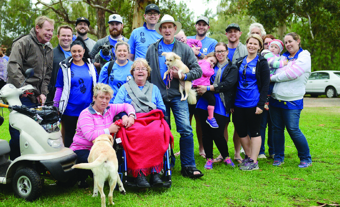 The Simpson family and friends were out in force for Sunday morning’s Walk to d’feet Motor Neurone Disease. 