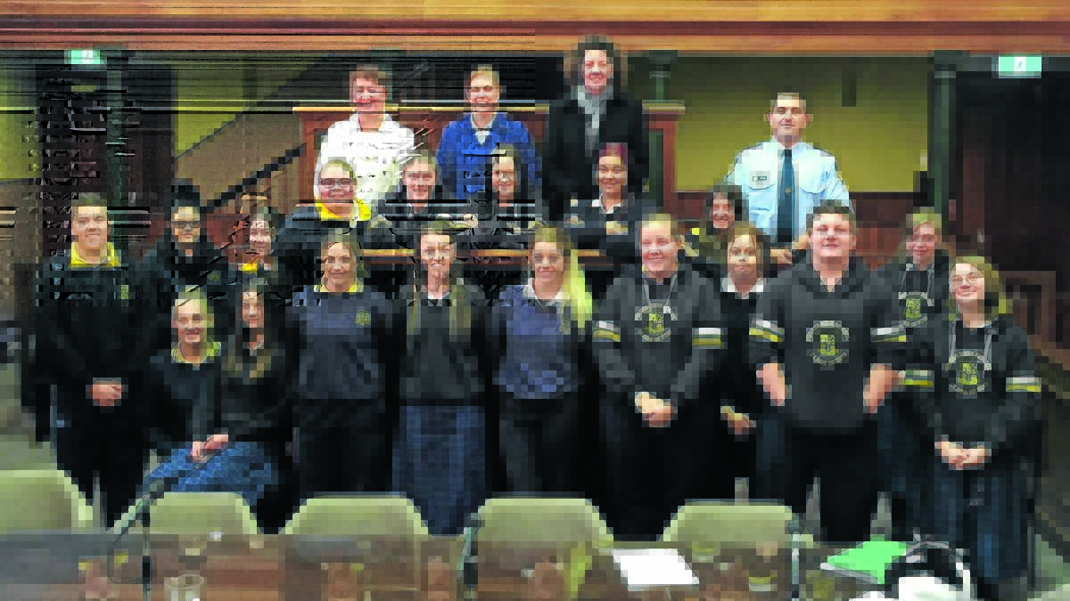 Year 11 and 12 students  from Forbes High School participated in a mock trial at Forbes Courthouse last week, with the help of the Binaal Billa team.