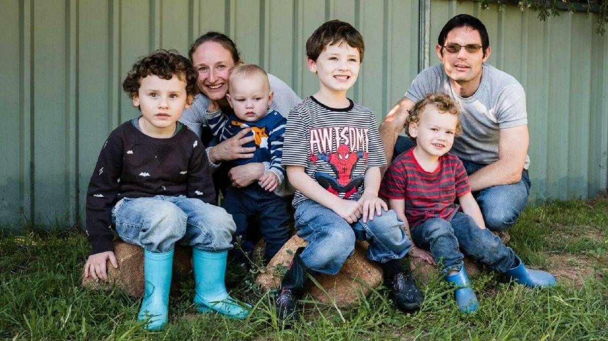 LOVE: Foster Care Week recognises carers like Carmen and Nick Gould of Parkes, pictured with their children Asher, Jonah, Elliot and Elias. Photo: CONTRIBUTED