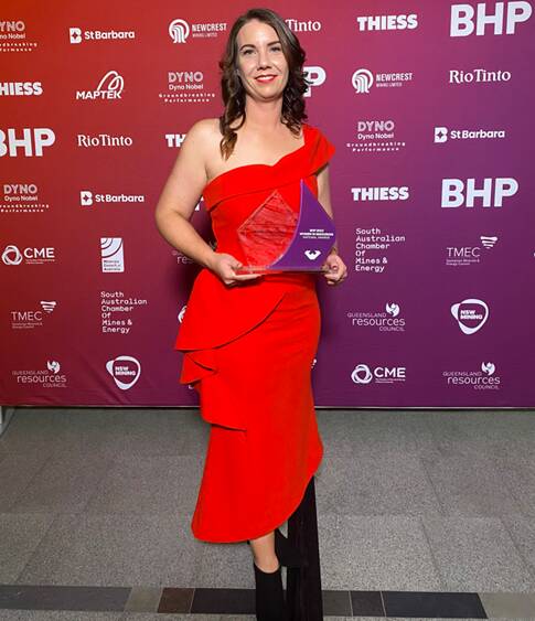 Michelle Wetherell was presented the Gender Diversity Champion in Australian Resources Award at the 2022 Women in Resources National Awards. Picture supplied