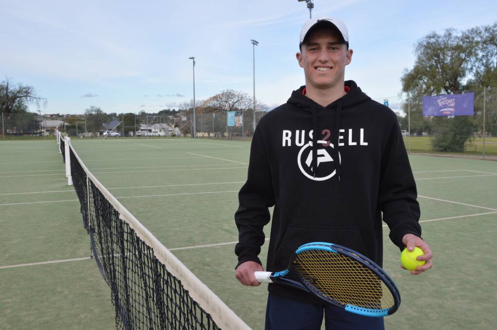 WAITING GAME: Rising tennis star from Bogan Gate Jake Magill is still waiting for his visa and permission to leave the country to study and play in the US, but he's hoping to get over there as soon as he can. Photo: Christine Little