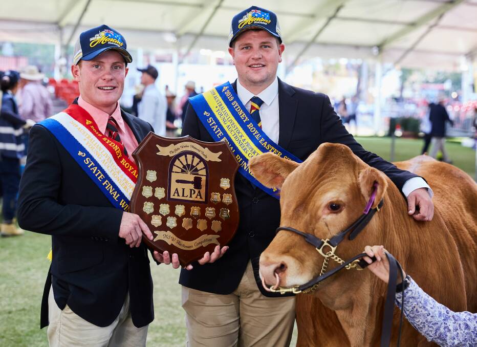 WINNERS: 2019 ALPA NSW Young Auctioneers Competition winner Angus MacTavish, Elders Walcha and runner-up Cooper Byrnes from Langlands Hanlon Parkes. Photo: Submitted